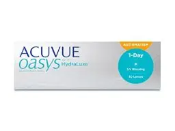 Produktbild: ACUVUE OASYS 1-Day for Astigmatism Kontaktlinsen – Tageslinsen mit komfortablem Tragegefühl – -4,25 dpt, Cyl -2,25, Ach 180 & BC 8.5 – Mit UV Schutz & Austrocknungsschutz – 30 Linsen