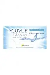 Produktbild: ACUVUE OASYS for Astigmatism Kontaktlinsen – 2-Wochen-Linsen für Tag und Nacht mit -4,25 dpt, Cyl -0,75, Ach 10 & BC 8.6 – UV Schutz, Austrocknungsschutz & Komfortables Tragegefühl – 6 Linsen