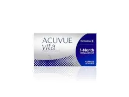Produktbild: ACUVUE Vita Monatskontaktlinsen mit komfortablem Tragegefühl – Den ganzen Monat lang – -4 dpt & BC 8.8 – Mit UV Schutz & durchgängig hohem Feuchtigkeitsgehalt – 6 Linsen