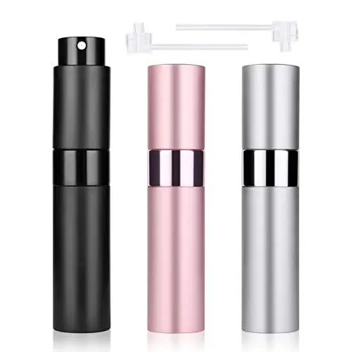 Produktbild: ACWOO Mini Parfümzerstäuber Taschenzerstäuber, 3 Stück 10 ml Nachfüllbar Leer Reise Parfüm Zerstäuber, Mini Portable Sprühflasche für Flug Reise, Glas, Leicht, tragbar, robust