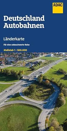 Produktbild: ADAC Länderkarte Deutschland Autobahnen 1:500.000: Straßenkarte und Autokarte