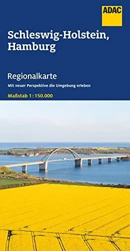 Produktbild: ADAC Regionalkarte 01 Schleswig-Holstein, Hamburg 1:150.000: Straßenkarte und Autokarte