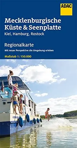 Produktbild: ADAC Regionalkarte 02 Mecklenburgische Küste und Seenplatte 1:150.000: Kiel, Hamburg, Rostock - Straßenkarte und Autokarte