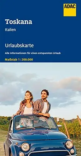 Produktbild: ADAC Urlaubskarte Toskana 1:200.000: Straßenkarte und Autokarte