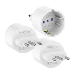 Produktbild: Adapter Italien Steckdose 3 Stück Italien Stecker Adapter,Reiseadapter Italien,Steckdosenadapter Italien Europa/Deutschland auf Italien Adapter Italien Reisestecker Italien,Typ-L Steckdosenadapter