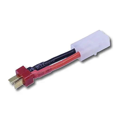Produktbild: Adapter Tamiya kompatibel Japan 13,5mm Stecker Male auf T-Dean T-Stecker Dean Steckverbinder Male Goldstecker Verpolungsicher 14AWG Adapterkabel für Carson Lipo Akku Batterie