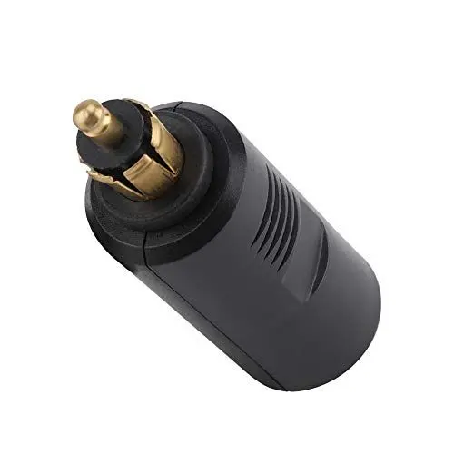 Produktbild: Adapter für Normsteckdosen auf Zigarettenanzünder Stecker, Auto Motorrad Zigarettenanzünder Stecker Adapter, 12V Motorrad Europäischer Zigarettenanzünder-Stecker-Adapter für DIN-Buchse