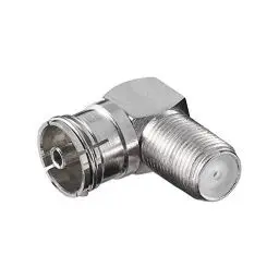 Produktbild: Adapter:F-Kupplung>Koaxial Kupplung, 90° Winkel
