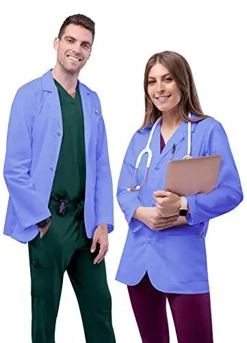 Produktbild: Adar Universal Unisex-Laborkittel - Klassischer 79 cm Arztkittel - 805 - Ceil Blue - XXS
