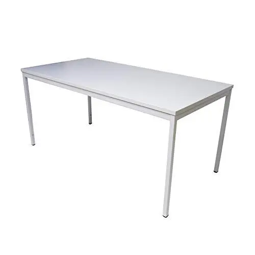 Produktbild: ADB Bürotisch Computertisch Schreibtisch Büro PC Arbeitstisch Besprechungstisch grau 1600x800x750 mm