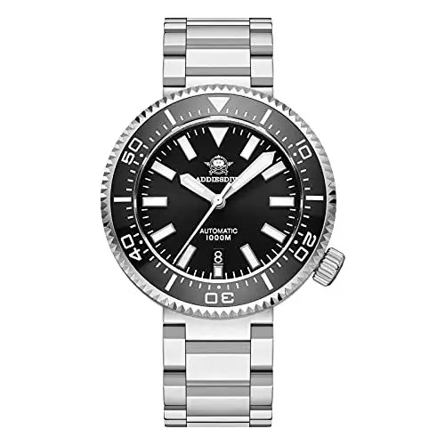Produktbild: ADDIESDIVE Herren Automatik Automatikuhr 1000m wasserdicht Armbanduhren Mit Saphirglas Edelstahlarmband/taucheruhr Herren
