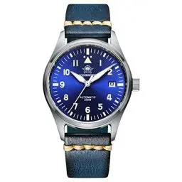 Produktbild: ADDIESDIVE Herren Automatikuhr Fliegeruhr 200M Gürtel Schwarz