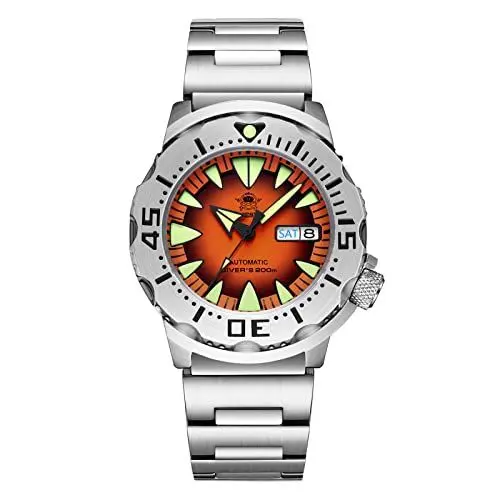Produktbild: ADDIESDIVE taucheruhr Herren automatik 200m analoge Uhr Herren Saphirglas Edelstahlarmband mechanische Uhr AD2103