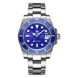 Produktbild: ADDIESDIVE Herren analog Uhren Quarz Uhr 20bar wasserdichte Edelstahl Armbanduhr Herren Großes Leuchtende Grün