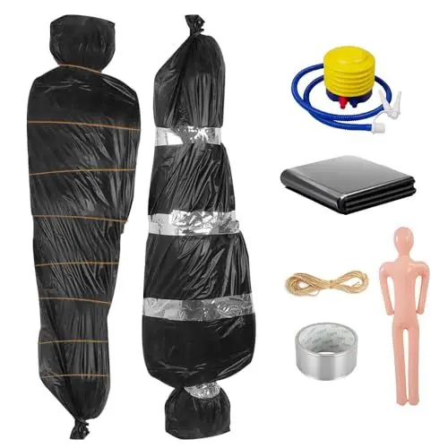 Produktbild: ADDLIVE Halloween Deko Leichensack Prop, Dead Victim Props, Scary Fake Corpse Bag, Gefälschte Leiche Tote Opfer Körper In Tasche, Halloween Leichensack, Spukhaus Garten Hängende Dekoration