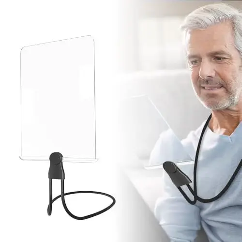 Produktbild: ADDLIVE Hands Free Lupe, 5X Leselupe für Seniore, Freisprechlupe mit Flexiblem Schwanenhals, 17x 24 cm Lupe Zum Lesen Größer von Kleinen Drucke und Low Vision Senioren mit Alterung Augen