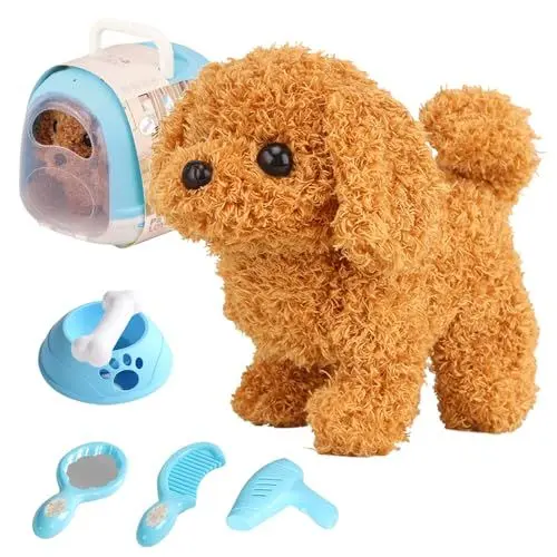 Produktbild: ADDLIVE Hund Spielzeug Kinder, Spielzeug Hund der Läuft und Bellt,Plüschtier Hund mit Leine der Läuft Und Bellt, Laufender Hund Spielzeug für Kinder für Kleinkinder Mädchen Junge