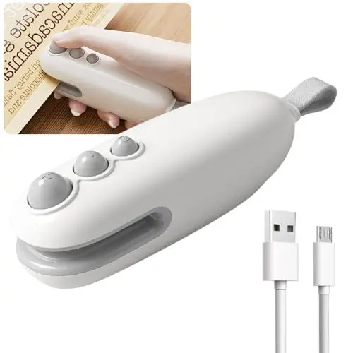 Produktbild: ADDLIVE Mini Folienschweißgerät, 2 In 1 Bag Sealer mit Cutter, Versiegelungsmaschine, Wiederaufladbarer Tragbarer Heißsiegelgerät, Tüten Verschweißer für Lebensmittellagerung