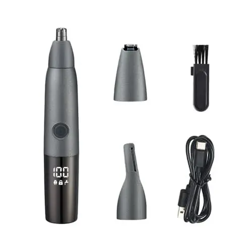 Produktbild: ADDLIVE Nasenhaartrimmer Herren, 3 In 1 Set Nasenhaartrimmer, USB Wiederaufladbar Nasenhaarschneider, Professioneller Schmerzfreier Augenbrauen Und Esichtshaartrimmer, Dual Klingen, Einfache Reinigung