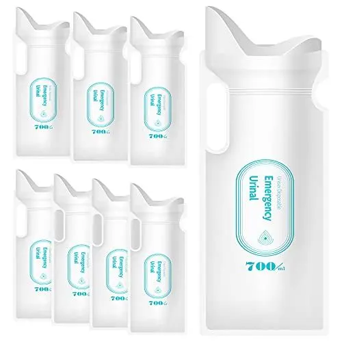 Produktbild: Adhafera Urinbeutel für Unterwegs 700ml, 8 Stücke Toilette für Unterwegs, Notfall Toilette für Camping, Wandern, Reise, Verkehrsstau