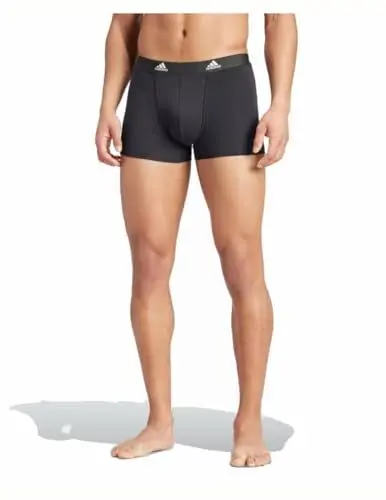 Produktbild: Adidas Boxershorts Herren (3er Pack) Unterhosen (Gr. S - 3XL) - bequeme Unterhosen, Schwarz 1, XL