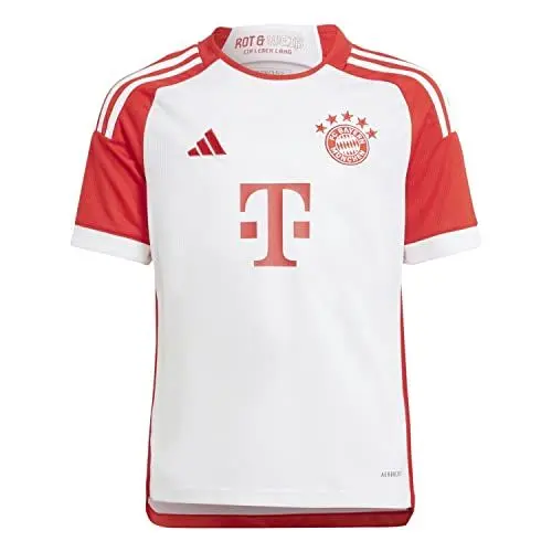 Produktbild: Adidas, Home Junior 23/24 Fc Bayern München, Kurzarm Fußballtrikot, Weiß Rot, 1516, Kind