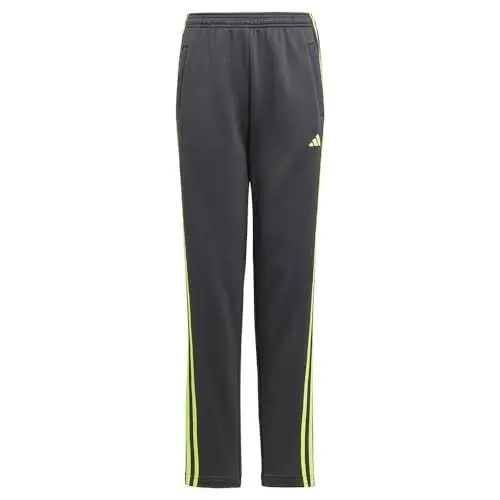 Produktbild: adidas Unisex Kinder Train Essentials AEROREADY 3-Stripes Regular-Fit Pants, Carbon/Lucid Lemon, 7-8 Years