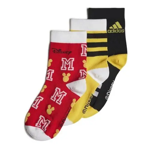Produktbild: Adidas, X Disney Mickey Mouse Socks 3 Pairs, Socken, Schwarz/Besser Scharlach/Fettes Gold, Kxl, Unisex-Bambino, 28-30