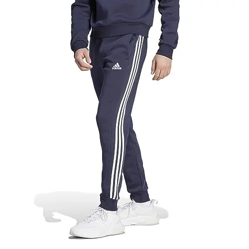 Produktbild: adidas Herren Essentials Fleece 3-Stripes Tapered Cuff Pants, Legend Ink, XXL