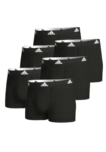 Produktbild: adidas 6er Pack Basic Trunk Men Herren Unterhose Shorts Unterwäsche 6er Pack, Farbe:Black, Bekleidungsgröße:XL