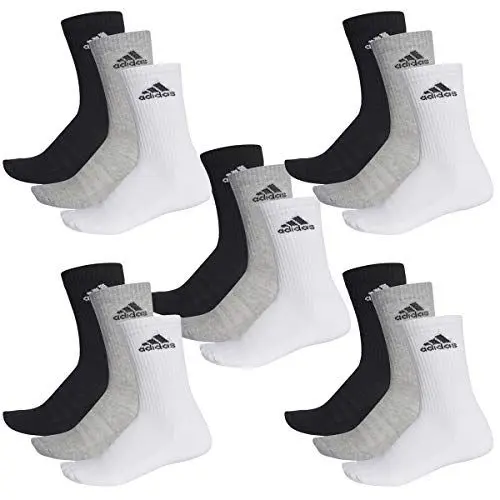 Produktbild: adidas Cush Crw Unisex Socken 3 Stück (3 Paar/Pack), 032 - Grey Melange, 43-45, 032 - Grau Melange, 43/45 EU