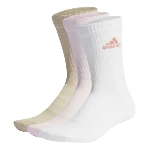Produktbild: adidas Unisex Cushioned Crew Socks 3 Pairs, Clear Pink/White/Wonder Beige, 42-45