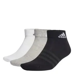 Produktbild: adidas Unisex Cushioned Sportswear Ankle Socks 6 Pairs, Medium Grey Heather/White/Black, 10.5-12.5