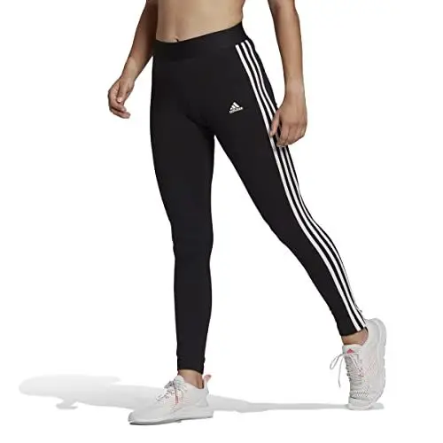 Produktbild: adidas Damen 3 Stripes Leggings , Black / White, S
