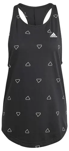 Produktbild: adidas Damen Essentials Monogram Loose Graphic Tank Top Tanktop, Black, S