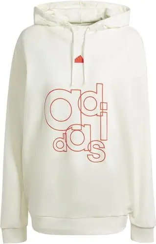 Produktbild: adidas Damen French Terry Print Hoodie, Off White, S