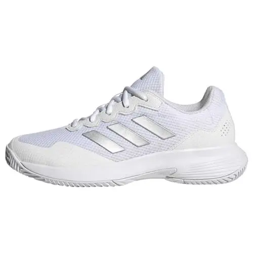 Produktbild: adidas Damen Gamecourt 2.0 Tennis Shoes Tennisschuhe, Silver Metallic/Cloud White, 37 1/3 EU