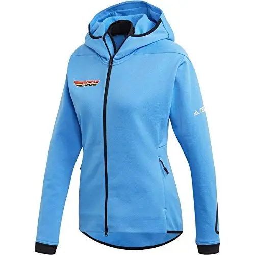 Produktbild: adidas Damen Hooded Fleecejacke, Reablu, 44