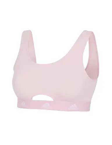 Produktbild: adidas Damen Scoop Bralette-Sport Active Comfort Cotton BH, 522 pink, L