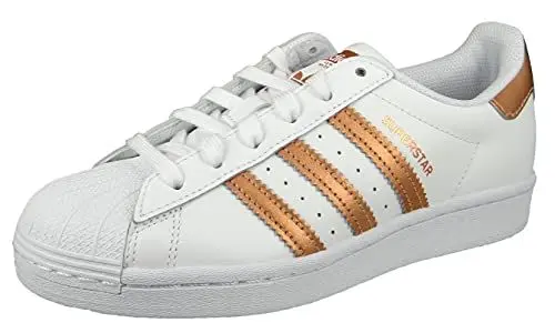 Produktbild: adidas Damen Superstar W Leichtathletik-Schuh, Ftwr White Copper Met Core Black, 38 EU