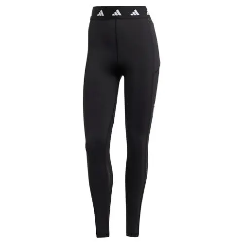 Produktbild: adidas Damen Techfit Stash Pocket Full-Length Leggings, Black/White, M
