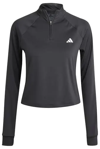 Produktbild: adidas Damen Train Essentials Minimal Branding 1/4-Zip Cover Up Track Top, Black, L