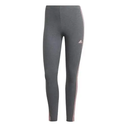Produktbild: adidas Damen Essentials 3-Stripes High-Waisted Single Jersey Leggings, DARK GREY HEATHER, S