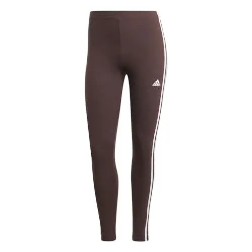Produktbild: adidas Damen Essentials 3-Stripes High-Waisted Single Jersey Leggings, shadow brown, XL
