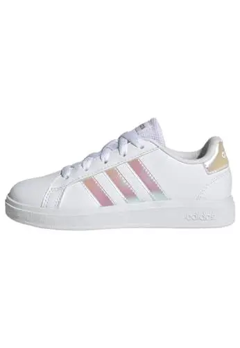 Produktbild: adidas Grand Court Lifestyle Lace Tennis Shoes Tennisschuhe, Cloud White/Iridescent/Cloud White, 34 EU