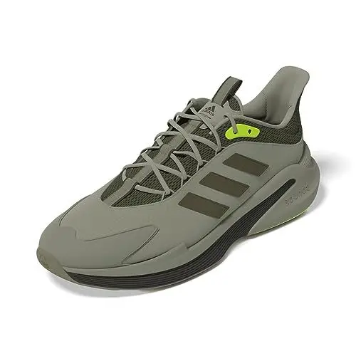 Produktbild: adidas Herren AlphaEdge + Shoes Laufschuhe, Silver Pebble/Olive strata/Lucid Lemon, 46 EU
