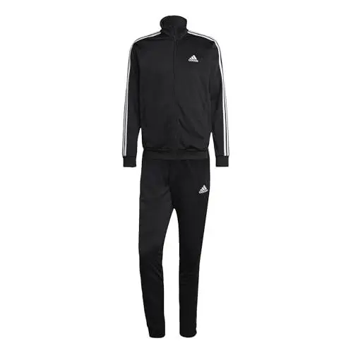 Produktbild: adidas Herren Basic 3-Stripes Tricot Track Suit, Black, M