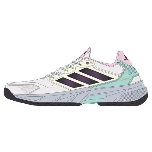 Produktbild: adidas Herren CourtJam Control 3 Clay Tennis Shoes Tennisschuhe, Crystal White/Aurora met/semi Flash Aqua, 40 EU