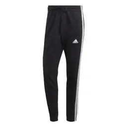 Produktbild: adidas Herren Essentials French Terry Tapered Elastic Cuff 3-Stripes Pants, Black / White, L