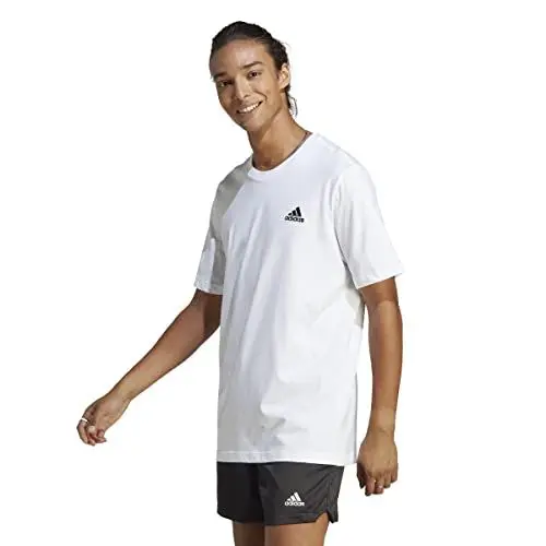 Produktbild: adidas Herren Essentials Single Jersey Embroidered Small Logo Tee, White, M